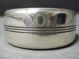 Magnificent Vintage Navajo Sterling Silver Bracelet Native American-Nativo Arts