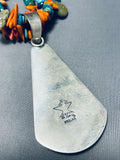 Native American The Most Unique Vintage Dan Coriz Santo Domingo Shell Sterling Silver Necklace-Nativo Arts