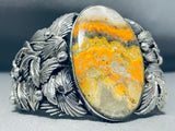 Brilliant San Felipe Signed Huge Honeybee Sterling Silver Bracelet-Nativo Arts