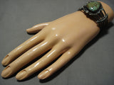 Stunning Vintage Native American Navajo Royston Turquoise Sterling Silver Bracelet Old-Nativo Arts