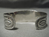 Early 1900's Heavy Vintage Native American Navajo Cerrillos Turquoise Ingot Silver Bracelet-Nativo Arts