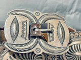 Important 1800's/1900's 1st Phase Vintage Native American Navajo Coin Silver Concho Belt-Nativo Arts