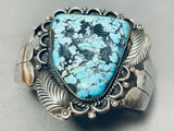 Rare Old Deposit Vintage Native American Navajo Turquoise Sterling Silver Bracelet Cuff-Nativo Arts