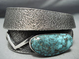 One Of The Most Unique Native American Navajo Aaron Anderson Turquoise Sterling Silver Bracelet-Nativo Arts