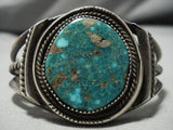 Exquisite Vintage Navajo Turquoise Sterling Silver Native American Bracelet Old-Nativo Arts
