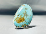 Tsosie Native American Navajo Kingman Turquoise Sterling Silver Ring Signed-Nativo Arts