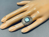 Amazing Vintage Native American Navajo Sky Blue Turquoise Sterling Silver Ring Old-Nativo Arts