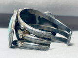 Museum Quality Vintage Native American Navajo Cairoc Lake Turquoise Sterling Silver Bracelet-Nativo Arts