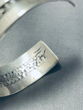 Extremely Rare Vintage Blackfeet 3d Turquoise Sterling Silver Bracelet-Nativo Arts