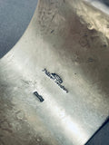 One Of The Most Detailed Teepee Love Vintage Native American Navajo Sterling Silver Bracelet-Nativo Arts