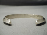 Hand Hammered Wrought Sterling Silver Native American Bracelet Old-Nativo Arts