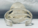 One Of The Best Ever Native American Navajo White Agate Sterling Silver Bracelet-Nativo Arts