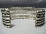Native American Colossal Vintage Sterling Silver Twisted Rails Bracelet Old-Nativo Arts