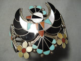 Early Huge Vintage Zuni Turquoise Native American Sterling Silver Bracelet-Nativo Arts