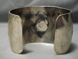 Colossal Vintage Native American Navajo Vivid Blue Turquoise Sterling Silver Bracelet Old Cuff-Nativo Arts