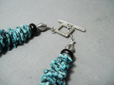 Native American One Of Biggest Best Vintage Nativew American Turquoise Sterling Silver Necklace-Nativo Arts
