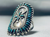 One Of The Best Vintage Native American Zuni Turquoise Sterling Silver Ring-Nativo Arts
