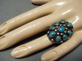 Preston Monongye Vintager Native American Hopi Turquoise Sterling Silver Ring-Nativo Arts