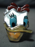 Important Zuni Mother Of Pearl Sterling Silver Ring Native American-Nativo Arts