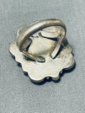 Cute Vintage Navajo Pink Shell Sterling Silver Native American Ring Old-Nativo Arts