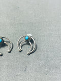 Wonderful Native American Navajo Turquoise Sterling Silver Earrings-Nativo Arts