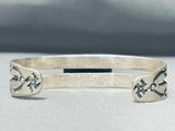 Bold Orvil Jack Turquoise Vintage Native American Navajo Sterling Silver Bracelet-Nativo Arts