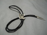 Exceptional Vintage Native American Navajo Ben Yazzie Sterling Silver Toad Bolo Tie-Nativo Arts