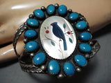Blue Jay Vintage Native American Zuni Sleeping Beauty Turquoise Sterling Silver Bracelet-Nativo Arts