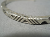 Rare Vintage Native American Navajo Jennifer Curtis Sterling Silver Narive American Bracelet-Nativo Arts