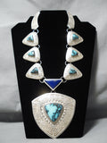 Best Vintage Native American Navajo Hank Whitethorne Turquoise Sterling Silver Necklace-Nativo Arts