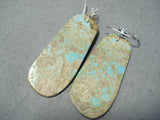 Native American Marvelous Santo Domingo Royston Turquoise Sterling Silver Earrings-Nativo Arts