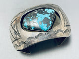 Very Important Godber Turquoise Vintage Native American Navajo Sterling Silver Bracelet-Nativo Arts