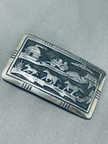 Thomas Singer Authentic Vintage Native American Navajo Sterling Silver Buckle-Nativo Arts