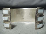 Native American Fabulous Vintage Zuni Pearl Channel Sterling Silver Bracelet-Nativo Arts