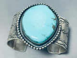 102 Gram Heavy Native American Navajo Turquoise Sterling Silver Bracelet-Nativo Arts