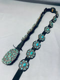 Very Important Vintage Native American Navajo Verdy Jake Turquoise Sterling Silver Concho Belt-Nativo Arts