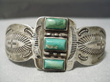 Late 1800's Early 1900's Vintage Native American Navajo Cerrillos Turquoise Bracelet-Nativo Arts