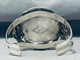 Very Important Bear Hand Carved Fran Gomez Sterling Silver Turquosie Bracelet-Nativo Arts