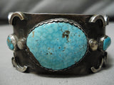 Striking Vintage Navajo Native American Sterling Silver Bracelet Cuff-Nativo Arts