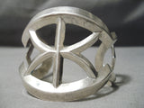 Expressive Vintage Navajo Sterling Silver Bracelet Native American Old-Nativo Arts