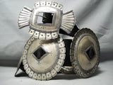 Historical Vintage Native American Navajo Late 1800's/1900's 1st Phase Coin Silver Concho Belt-Nativo Arts