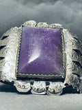 One Of The Best Ever Vintage Native American Navajo Sugulite Sterling Silver Bracelet-Nativo Arts