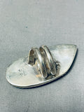 Native American The Most Intricately Hand Carved Turquoise Maiden Sterling Silver Zuni Ring-Nativo Arts