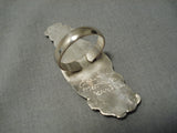 Tremendous Vintage Zuni Native American Turquoise Inlay Eldred Martinez Ring-Nativo Arts