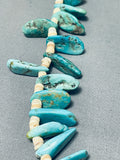 One Of Most Unique Vintage Native American Navajo Old Jacla Chunk Turquoise Necklace-Nativo Arts