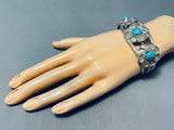 Daisy Love Vintage Native American Navajo Turquoise Sterling Silver Bracelet Old-Nativo Arts