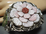 Native American Huge Flower Important Franciso Gomez Turquoise Sterling Silver Bracelet-Nativo Arts