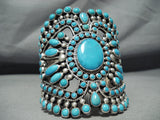 One Of The Biggest Best Native American Navajo Turquoise Sterling Silver Bracelet-Nativo Arts