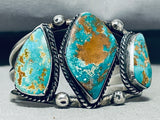 Museum Vintage Native American Navajo Royston Turquoise Sterling Silver Bracelet Cuff-Nativo Arts