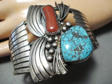 Important Earlier Wil Benally Vintage Native American Navajo Sterling Silver Turquoise Bracelet-Nativo Arts